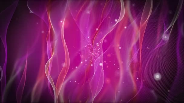 Animație Video Fantastică Obiecte Undă Particule Sclipici Mișcare Lentă Buclă — Videoclip de stoc