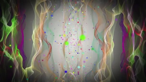 Fantastische Videoanimation Mit Wellenobjekt Und Glitzerpartikeln Zeitlupe 4096X2304 Loop — Stockvideo