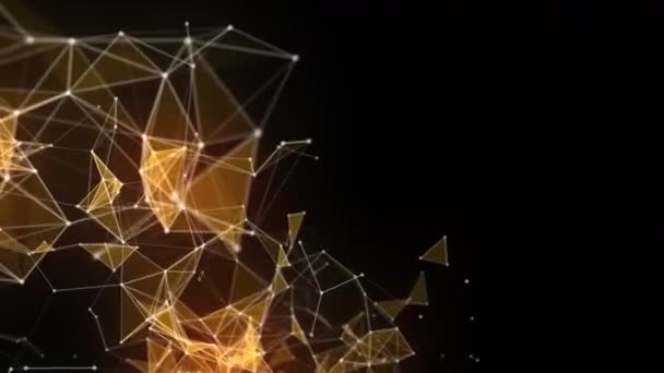 Plexus Futuriste Animation Vidéo Avec Triangles Lumineux Ralenti Boucle 4096X2304 — Video