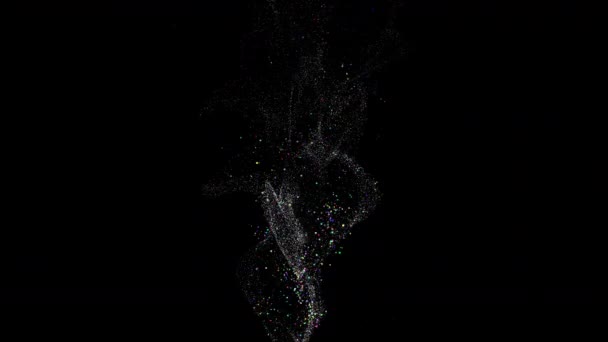 Animation vidéo abstraite futuriste avec particules scintillantes et lumière au ralenti, boucle 4096x2304 4K 