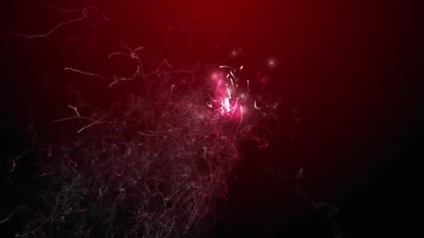 Parçacık Çizgili Nesne Yavaş Çekimde Işık Ile Gelecek Video Animasyonu — Stok video