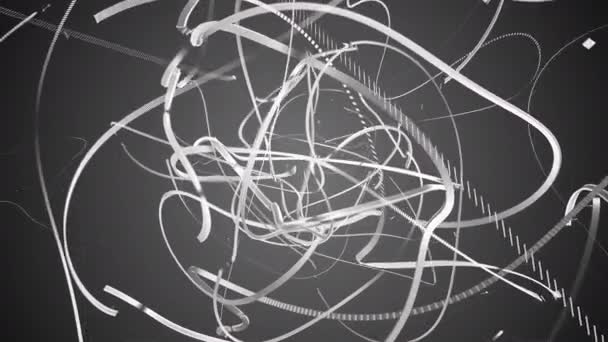 Fantastische Video Animatie Met Abstract Streep Object Slow Motion 4096X2304 — Stockvideo