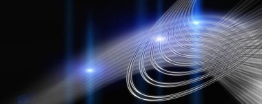 Işıklı geleceksel dalga panorama arkaplan tasarımı