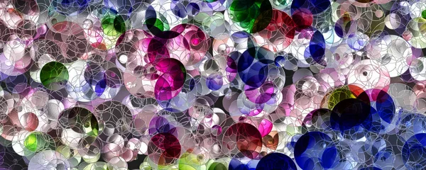 抽象的な3Dガラスパノラマベックグラウンドデザインイラスト — ストック写真