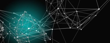 Fütürist pleksus panorama arkaplan tasarımı çizimi