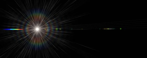 Fütürist ışık parlaması panorama arkaplan tasarımı illüstrasyonu