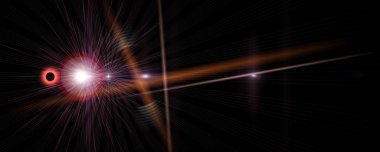 Fütürist ışık parlaması panorama arkaplan tasarımı illüstrasyonu