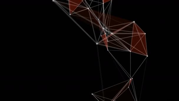 Plexus Futuriste Animation Vidéo Avec Triangles Lumineux Ralenti Boucle 4096X2304 — Video