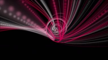 Ağır çekimde parçacık şeritli nesne ile güçlü video animasyonu, 4096x2304 döngü 4K