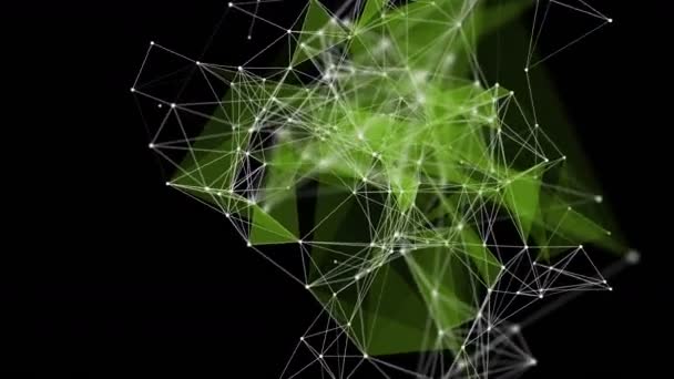 Futurisztikus Plexus Videó Animáció Izzó Háromszögekkel Lassított Felvételen 4096X2304 Hurok — Stock videók
