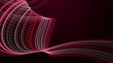 Ağır çekimde parçacık şeritli nesne ile güçlü video animasyonu, 4096x2304 döngü 4K