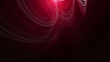 Parçacık çizgili nesne ile güçlü video animasyonu ve yavaş çekimde ışık, 4096x2304 döngü 4K