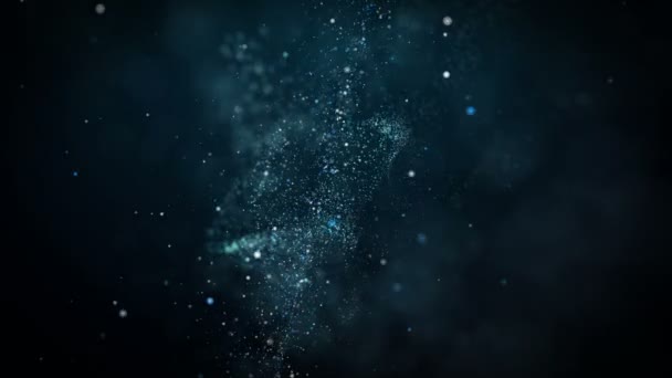 Futuristic Abstract Video Animation Glittering Particles Slow Motion 4096X2304 Loop — Stock Video