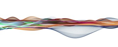 Metnin için alanı olan soyut ve zarif dalga panorama tasarımı