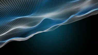 Yavaş çekimde dalga nesnesi ile fantastik video animasyonu, 4096x2304 döngü 4K