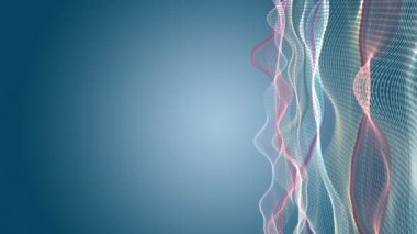 Yavaş çekimde dalga nesnesi ile fantastik video animasyonu, 4096x2304 döngü 4K