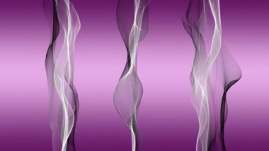 Yavaş çekimde dalga nesnesiyle romantik video animasyonu, 4096x2304 döngü 4K