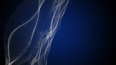 Yavaş çekimde dalga nesnesi ile fantastik video animasyonu, 4096x2304 döngü 4K