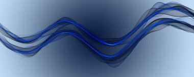 Fantastik zarif dalga panorama arkaplan tasarımı çizimi