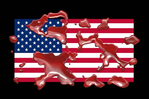 Blood Usa Flag Design Background Illustration — Stock Photo, Image