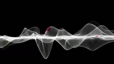 Yavaş çekimde dalga nesnesi ile fantastik video animasyonu, 4096x2304 döngü 4K