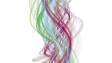 Yavaş çekimde bükülmüş çizgili nesne ile fantastik video animasyonu, 4096x2304 döngü 4K