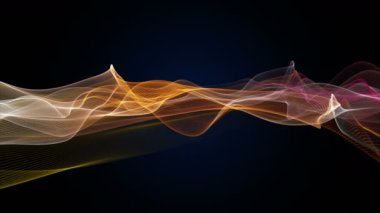 Yavaş çekimde dalga nesnesi ile fantastik video animasyonu, 4096x2304 döngü 4K