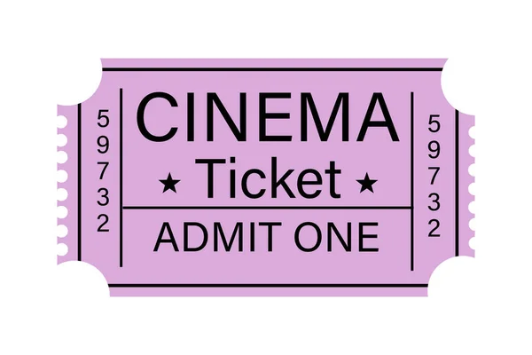 Illusztráció Egy Mozijegy Retro Design Szöveggel Cinema Ticket Admit One — Stock Fotó