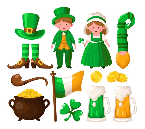 Saint patricks jour dessin animé — Image vectorielle