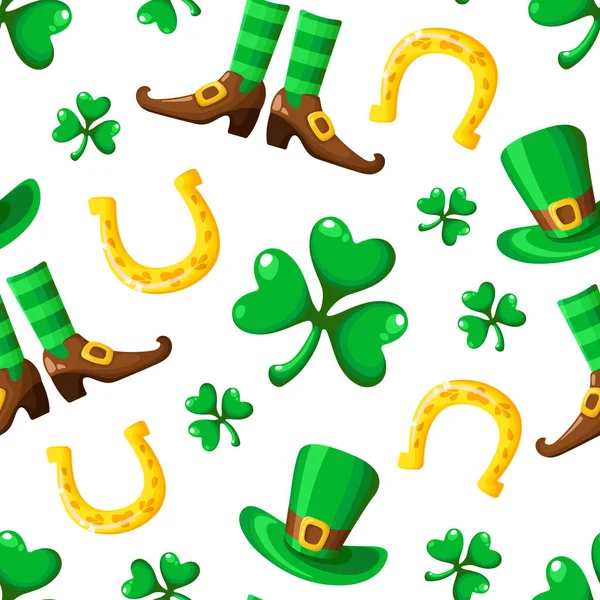 Saint Patrick jour motif sans couture — Image vectorielle