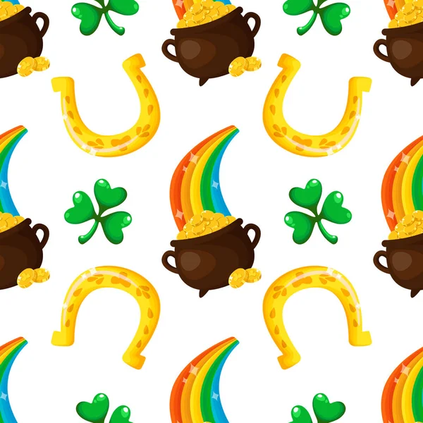 Saint Patrick jour motif sans couture — Image vectorielle