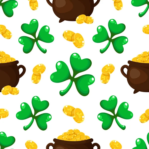 Saint Patrick jour motif sans couture — Image vectorielle