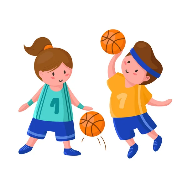 Спортивна концепція баскетболіста — стоковий вектор
