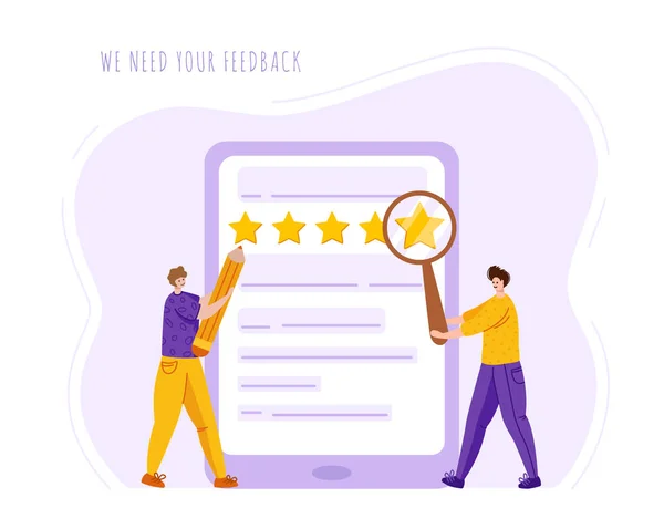 Klantfeedback concept - vector — Stockvector