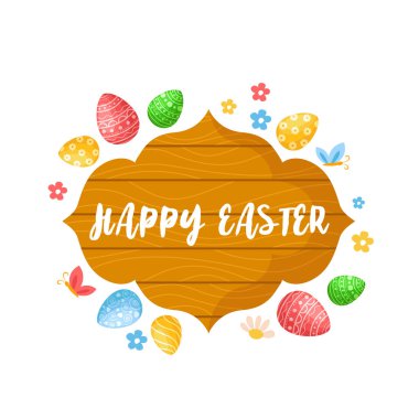 karikatür paskalya günü seti