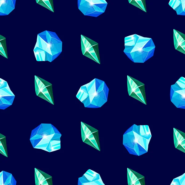 Nuevo conjunto de cristales y patrones — Vector de stock