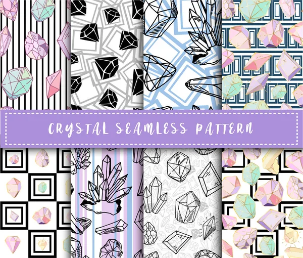 Neue Kristalle und Muster — Stockvektor