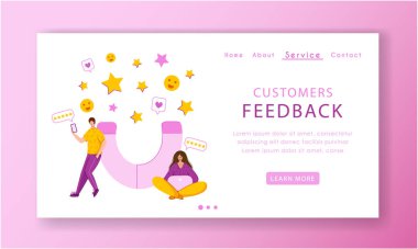 Müşteri geribildirim kavramı - vektör