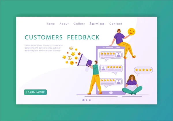 Customer feedback concept - vector — Stock Vector