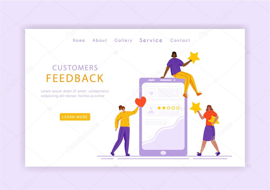 customer feedback concept - vector