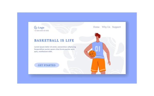 Basketspelare sport koncept — Stock vektor