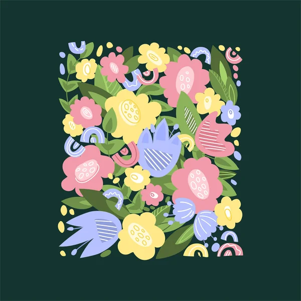 Квіткова безшовна колекція візерунків — стоковий вектор