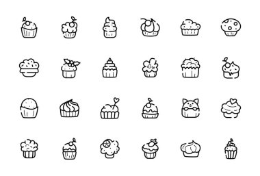 Taslak kek simgesi - vektör