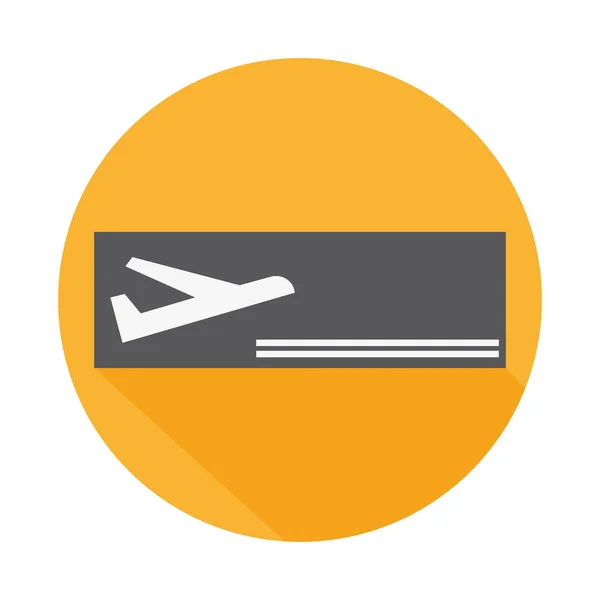 Abflugschild mit flachem Symbol am Flughafen für die Reise — Stockvektor