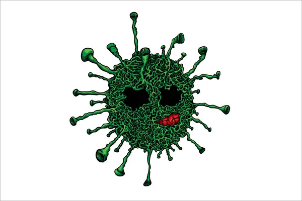 Ilustración Del Virus Corona Virus Covid — Foto de Stock