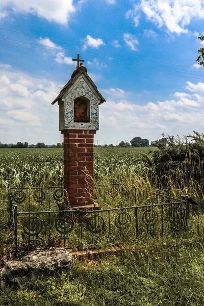 Bozi Muka Staru Breclavu Little Chapel Fields Breclav South Moravia — Stock Photo, Image