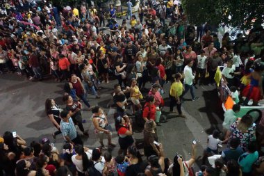 Comalcalco, Tabasco / Mexico - 30 Aralık 2019: Yeni Yıl Arifesi 'nin geçit töreni 