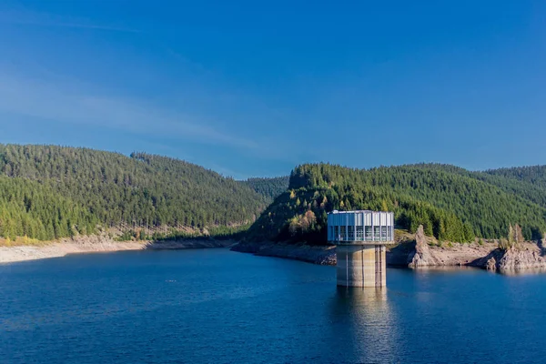 Herfstwandeling Rond Smalle Waterdam Het Thüringer Woud Tambach Dietharz Duitsland — Stockfoto