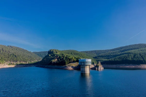 Herfstwandeling Rond Smalle Waterdam Het Thüringer Woud Tambach Dietharz Duitsland — Stockfoto