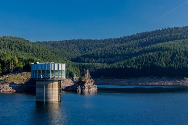 Autumn Walk Narrow Water Dam Thuringian Forest Tambach Dietharz Germany — Stock Photo, Image